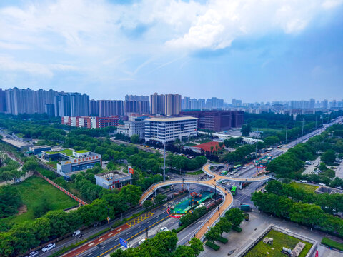 城市天际线公园城市