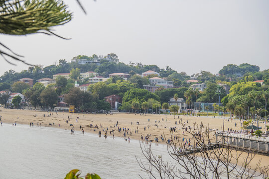 鼓浪屿海岸山下多层住宅建筑