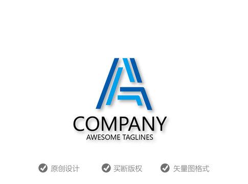 A英文字母创意标志