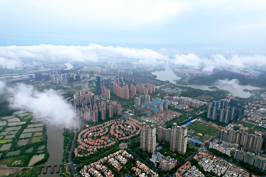 高空航拍大良东区