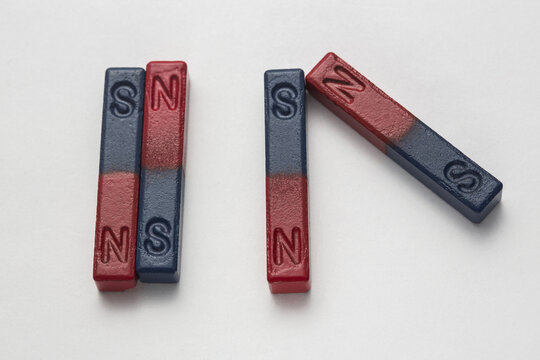 NS正负蓝红两极教育用磁铁