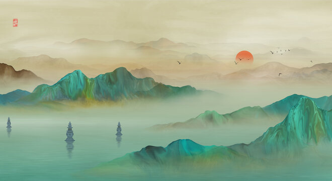 山水圖