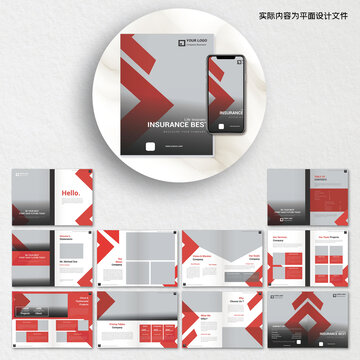 紅色產(chǎn)品畫冊ai設(shè)計模板