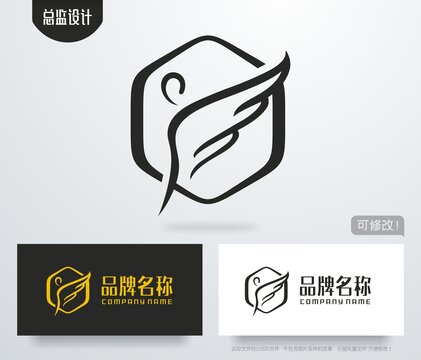 舞蹈logo展翅飞翔