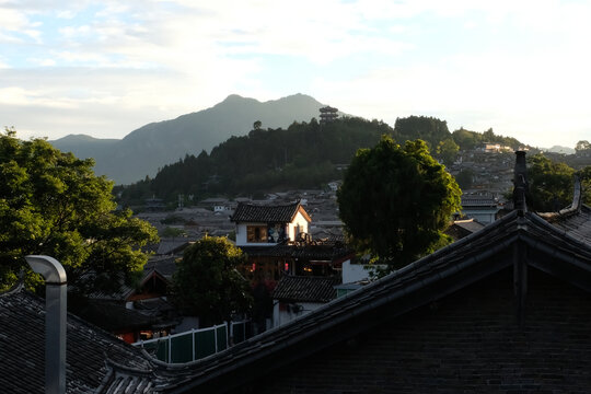 云南丽江古城玉龙雪山