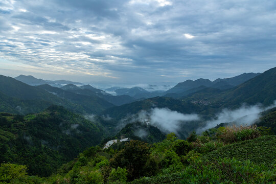 丽水松阳高山云海日出航拍