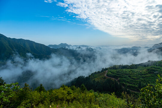 丽水松阳高山云海日出航拍