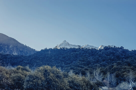 中国西藏雪山