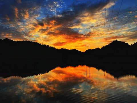 夕阳落日天空