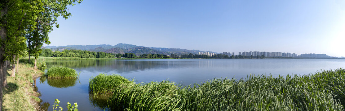 滇池草海全景图