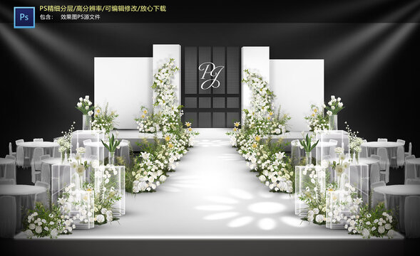 白色婚禮舞臺(tái)
