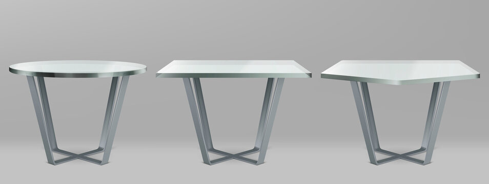 现代设计玻璃桌面家具素材