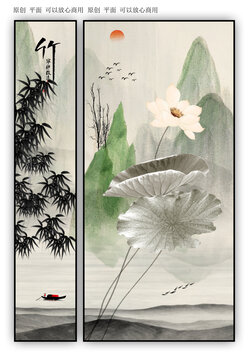 荷花裝飾畫(huà)
