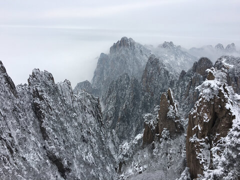 黄山雪景