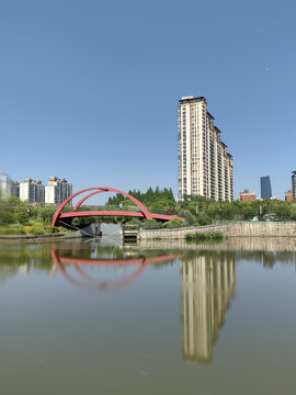 上海苏州河沿岸建筑景观