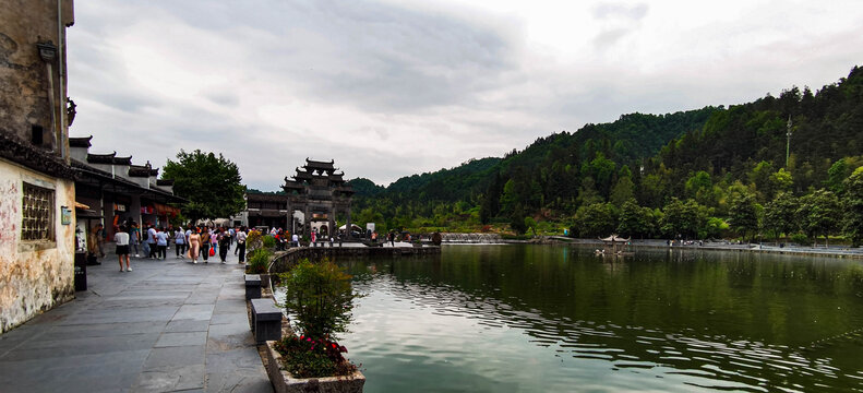 西递古村落风景