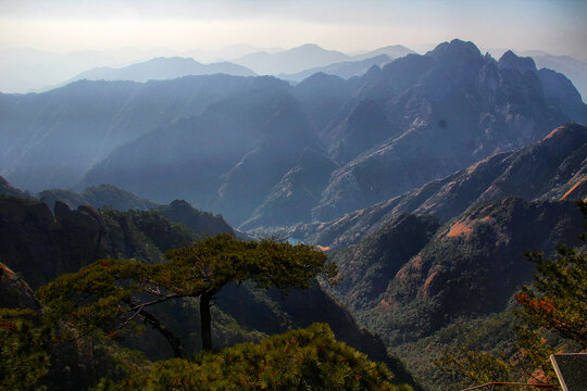 黄山群山远眺