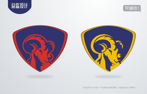 羊頭logo盾牌