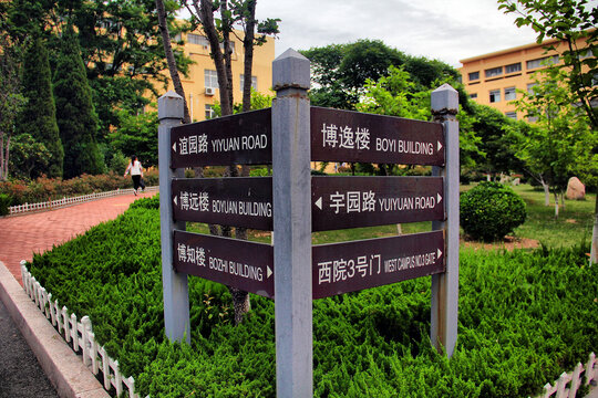 青岛大学校园导引牌