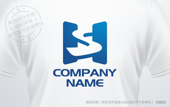 字母HS組合logo