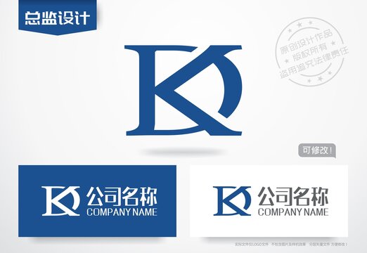 KD字母logo字母KD设计