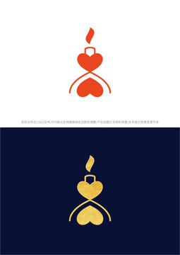 婚禮新娘心logo商標(biāo)標(biāo)志