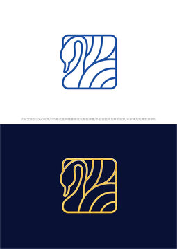 天鹅纹章logo商标标志