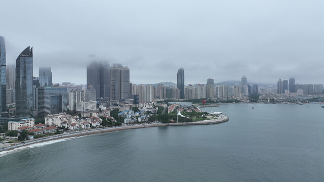 青岛平流雾航拍