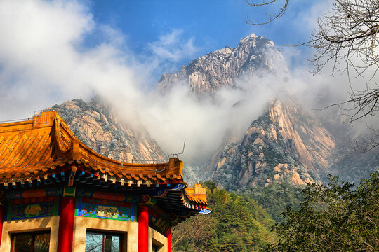 黄山远眺黄山美景