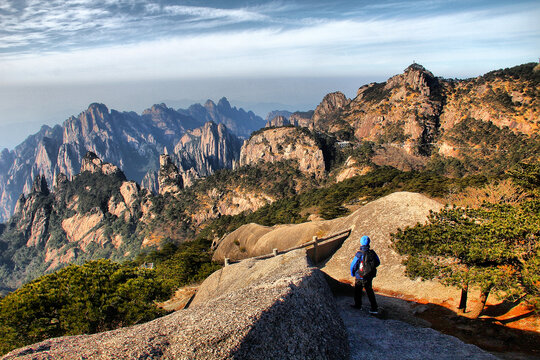 黄山山峰水墨黄山