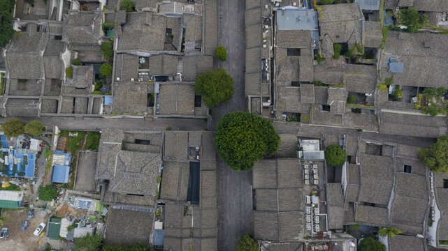 福建福州三坊七巷无人街景航拍