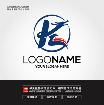 K字母龍LOGO