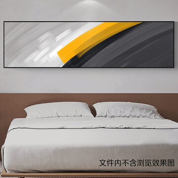 北歐抽象油畫床頭畫
