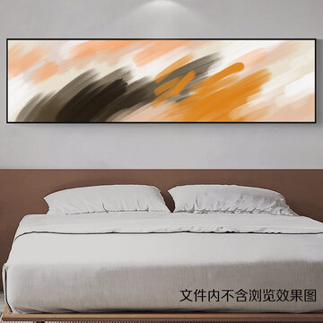 北欧抽象油画床头画