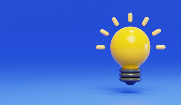黄色明亮电灯泡灯具3D素材