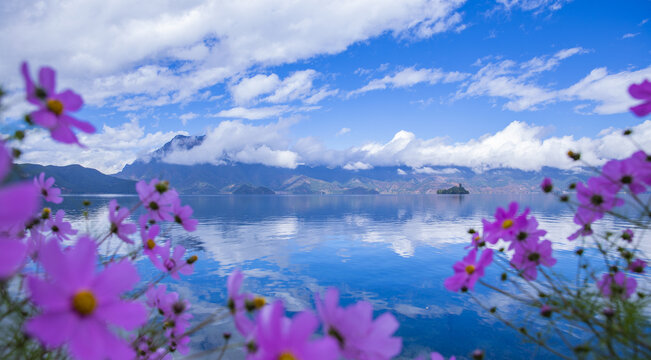 丽江泸沽湖风景区女神山