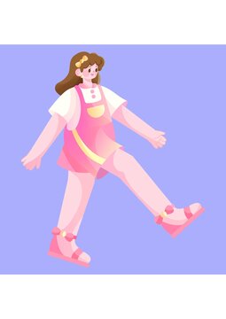 可愛女孩矢量