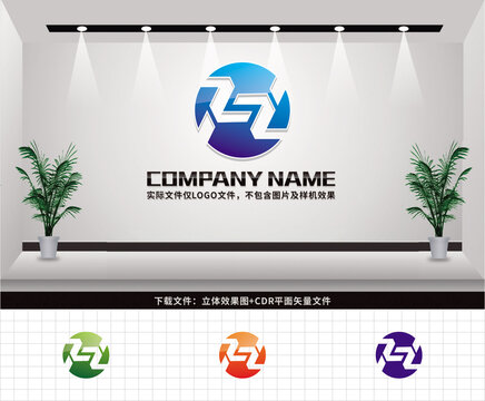 ZH字母LOGO