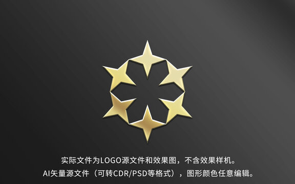 四角星LOGO标志设计