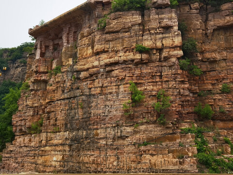 太行山峭壁背景素材