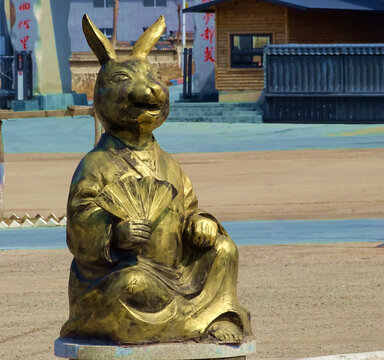 兔铜雕