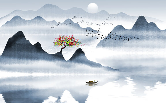 水墨山水畫