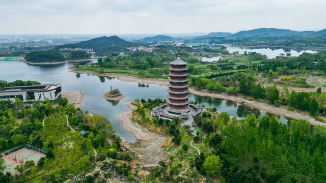 雁栖塔雁栖湖