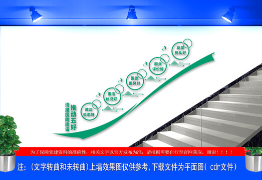 医院楼梯文化墙