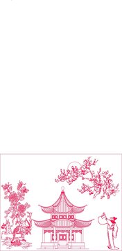 中秋李白亭子詩意圖