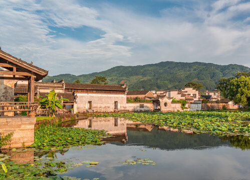 徽州呈坎古村建筑风景