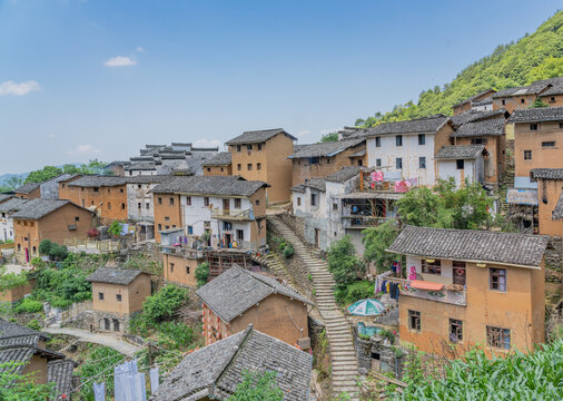 徽州阳产土楼建筑风景