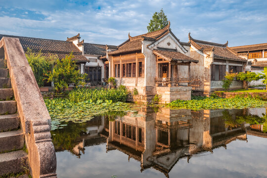 徽州呈坎古村建筑风景