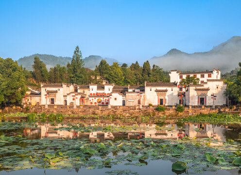 徽州呈坎古村建筑风景