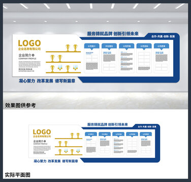 企業(yè)簡介宣傳展板辦公室文化墻